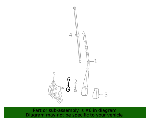 000998720564 Back Glass Wiper Arm Grommet 20062024 MercedesBenz