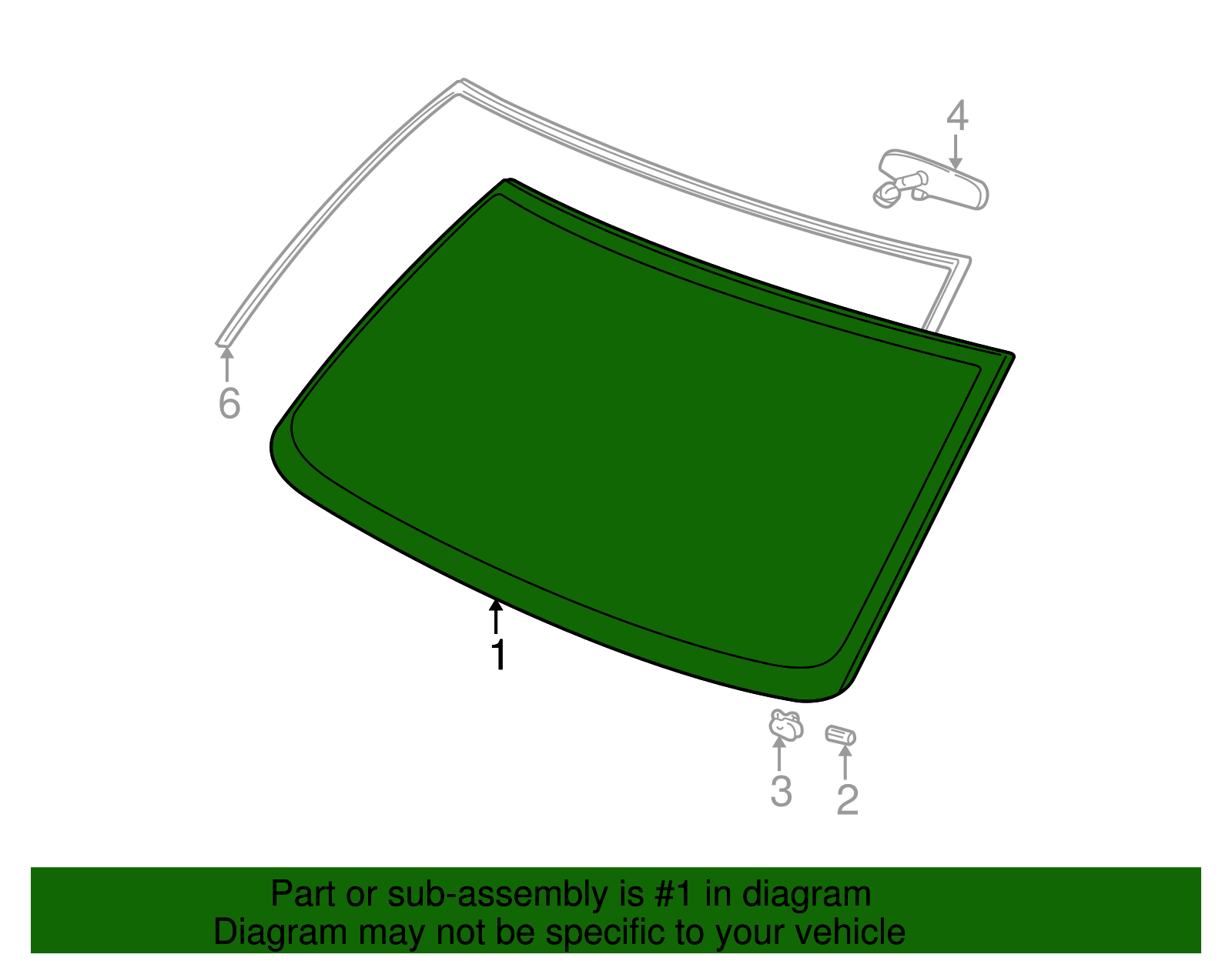 Windshield - GM (DW02543GTY)