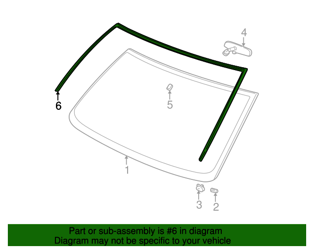 19962023 GM Windshield Molding 84364168 Auto Parts Express