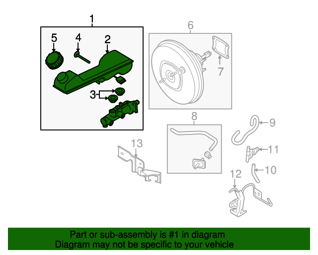 20072015 Mazda CX9 Master Cylinder TD114340ZA QuirkParts