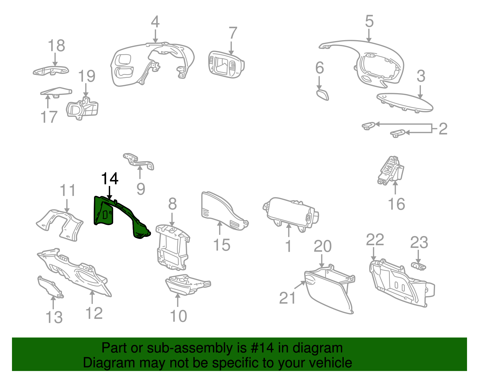 Lower Trim Panel - Ford (YL1Z-7804608-AAA)