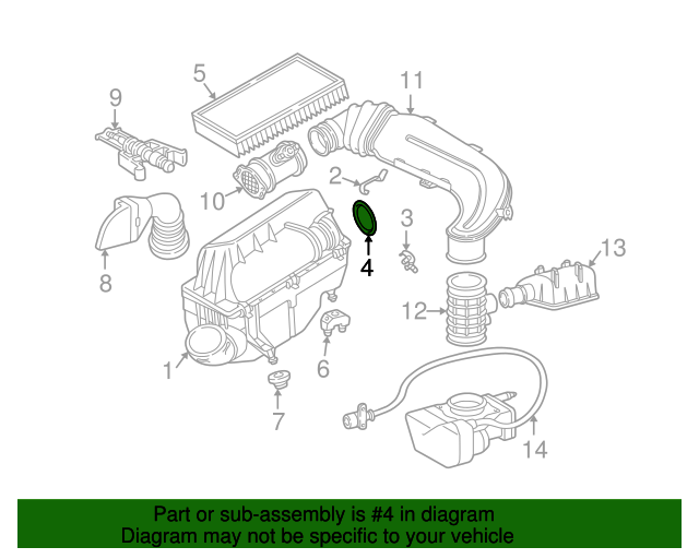 0000922560 Air Filter Housing Gasket 19932002 MercedesBenz