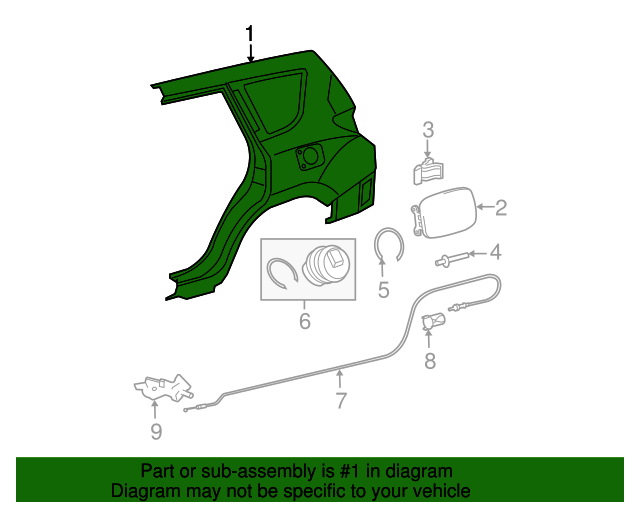 20062012 Toyota RAV4 Quarter Panel 616020R011 XportAuto