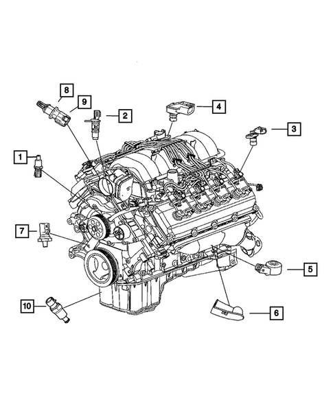 Map Sensor Challenger Sensors for 2010 Dodge Challenger | Mopar Online Parts