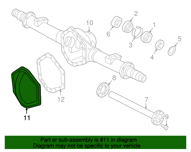 19882020 GM Rear Axle Housing Cover 22891940 GM