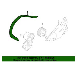 2007-2009 Nissan 350Z Serpentine Belt 11720-JK20A TascaParts