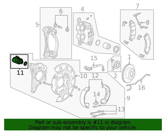 20202024 GM Rear Parking Brake Actuator 85117204 GM