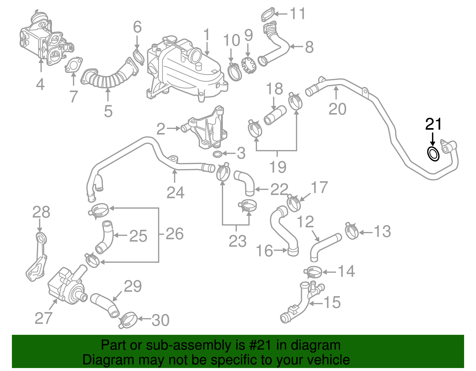 Engine Coolant Pipe O-Ring - Volkswagen (N-903-653-04)