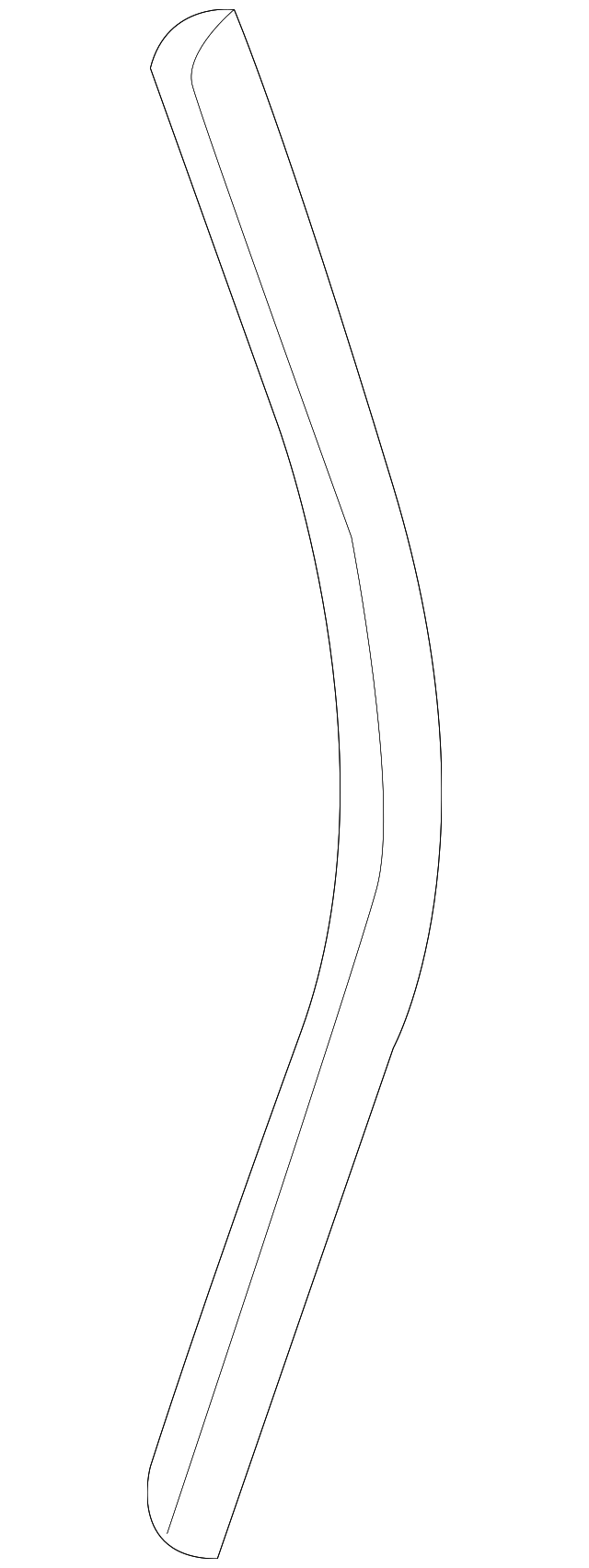 Passenger Side Rear Door Rear Auxiliary Weatherstrip - GM (25868571)