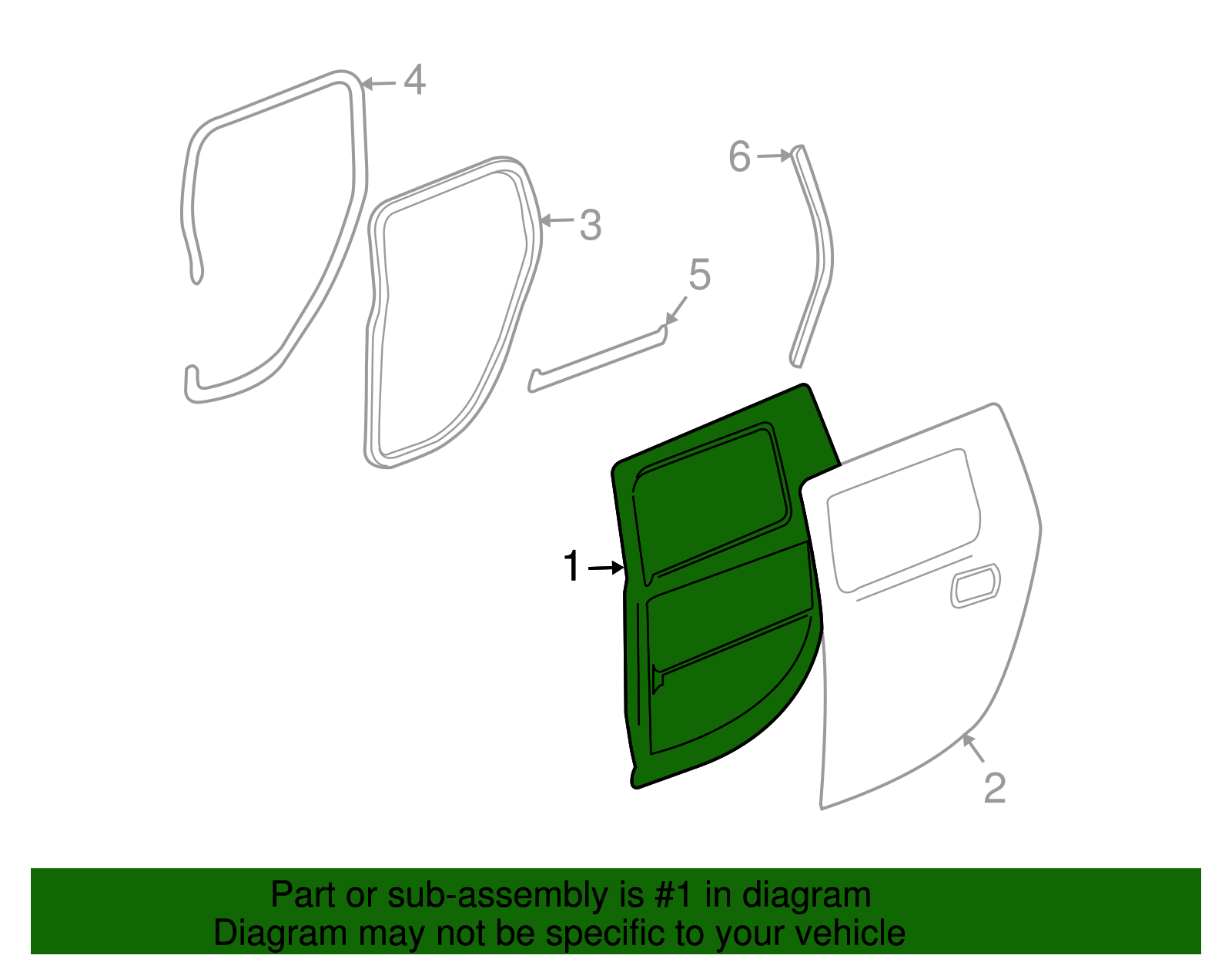 Door Assembly-Rear Side - GM (10396626)