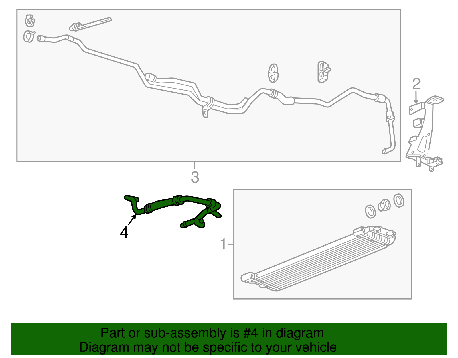 23342103 - Automatic Transmission Fluid Cooler Inlet and Outlet Line ...