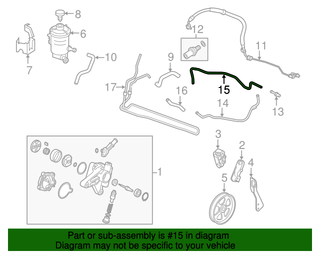 53734TA6A01 Hose, Power Steering Return 20082012 Honda Honda Parts Online