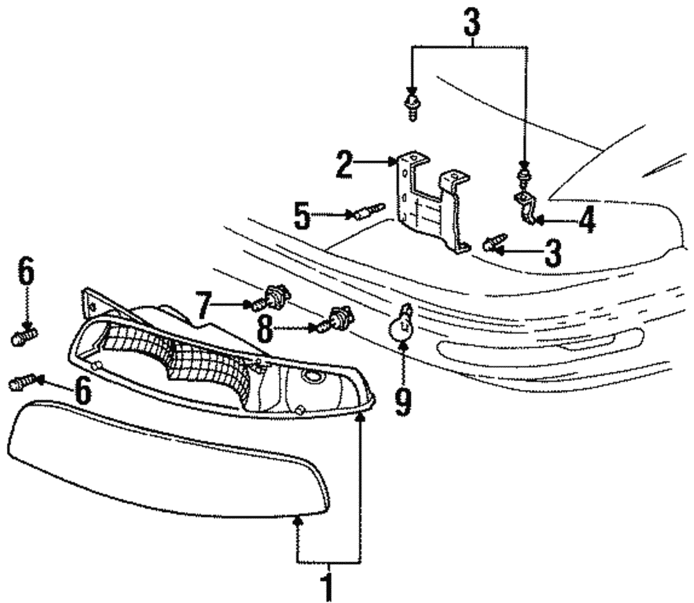 Headlamp Assembly Bracket - GM (25661765)
