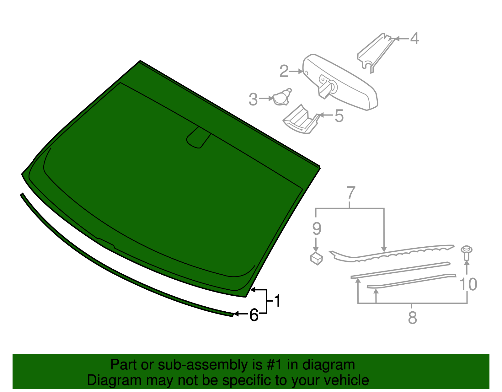 Windshield - Ford (GD9Z-5403100-A)