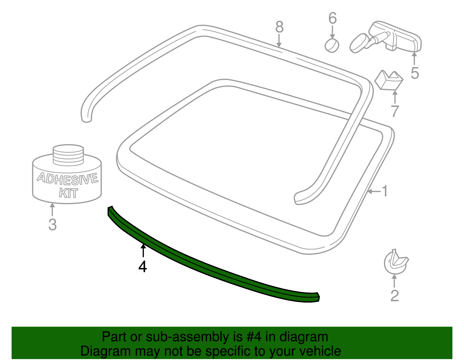 Windshield Seal Strip - GM (25678194)
