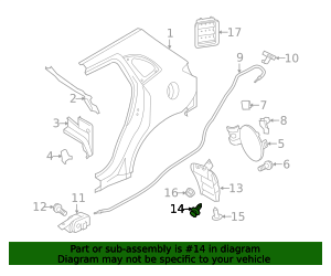 MB253964 - Fender Liner Clip 1990-2024 Mitsubishi | Mitsubishi Motors Store