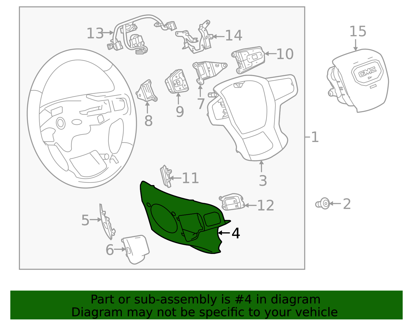 Atmosphere Steering Wheel Shroud - GM (84449301)