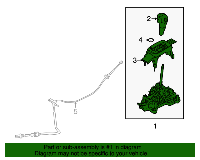 2010 Ford Automatic Transmission Shift Lever 9E5Z7210AB Blue