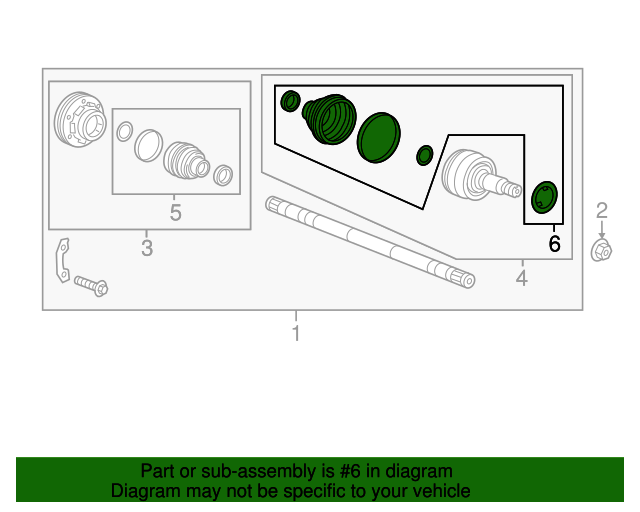 20162022 Chevrolet Camaro Passenger Side Rear Wheel Drive Shaft Outer Constant Velocity Joint