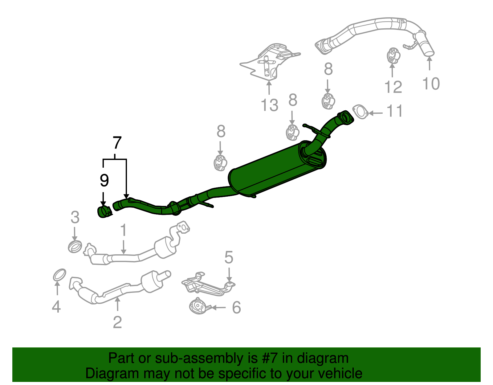 Muffler Assembly-Exhaust (W/ Exhaust Pipe) - GM (94738538)