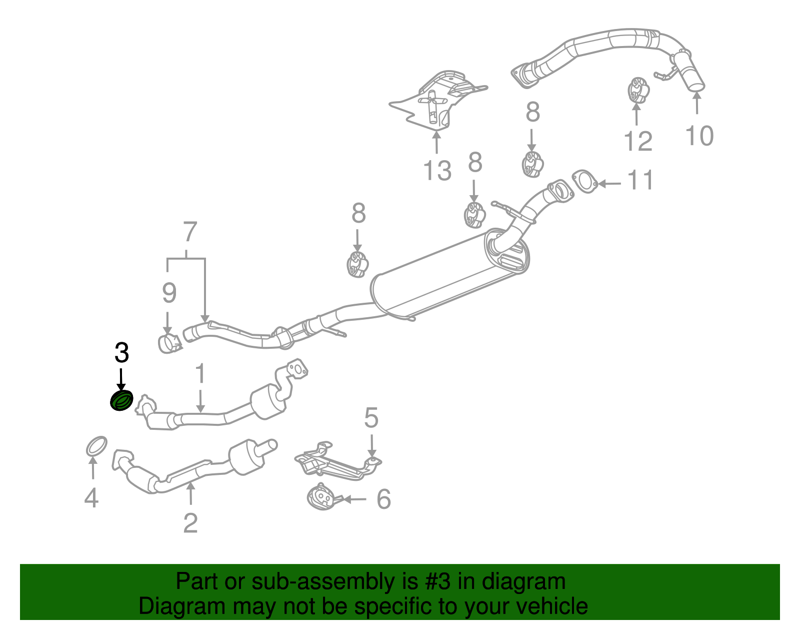 Exhaust Manifold Pipe Seal - GM (15035747)