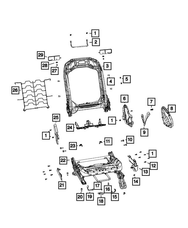 2024 Jeep Wrangler Seat Adjuster 68520093AB Mopar Estores