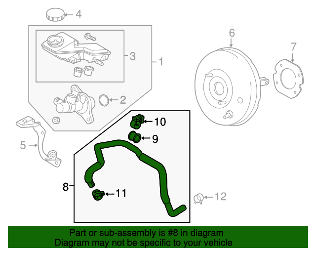 20142019 Mazda Vacuum Hose GLT943640A
