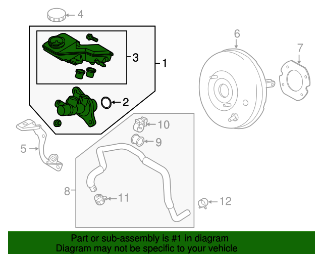 20142018 Mazda 3 Master Cylinder BJY74340ZA