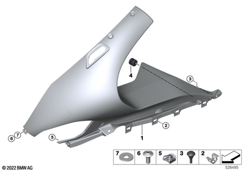 Motorcycle Trim Section, Windshield for 2024 BMW-Motorrad M 1000 
