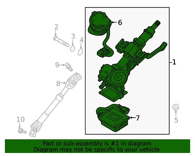 Genuine Steering Column for 20182021 Hyundai Kona Part 56310J9030 Hyundai OEM Parts Direct