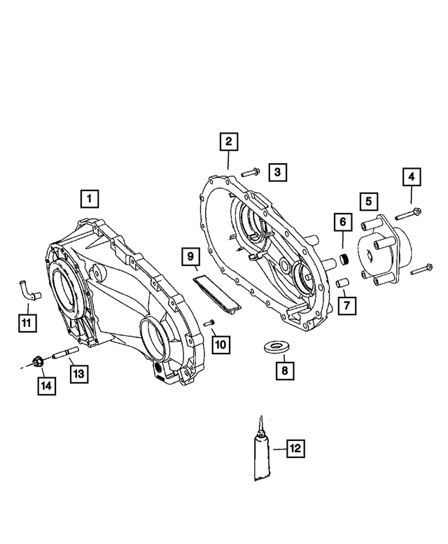 20072011 Dodge Nitro Transfer Front Case 68001362AB Mopar Estores