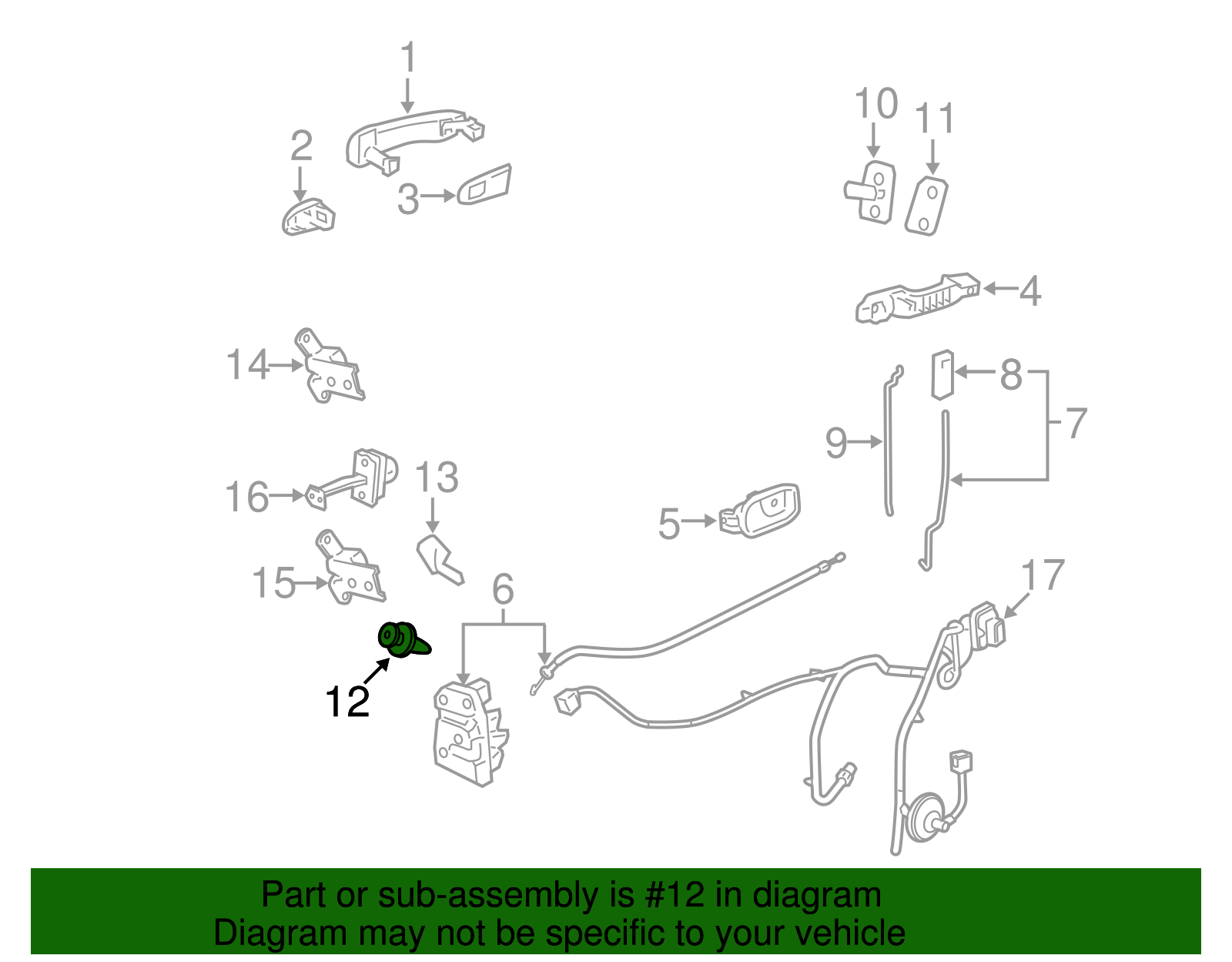 Door Lock Striker - GM (11609741)