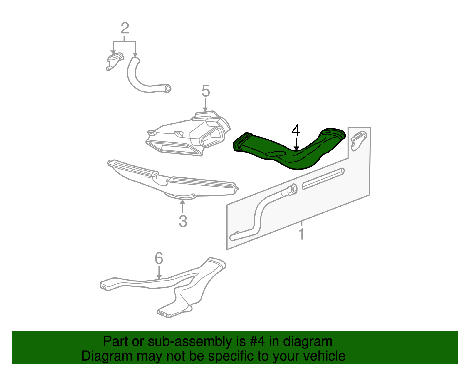 Duct Assembly - Ford (YF1Z-19B680-BA)