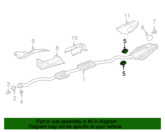 20162020 Cadillac CT6 Muffler & Pipe Hanger 23185215