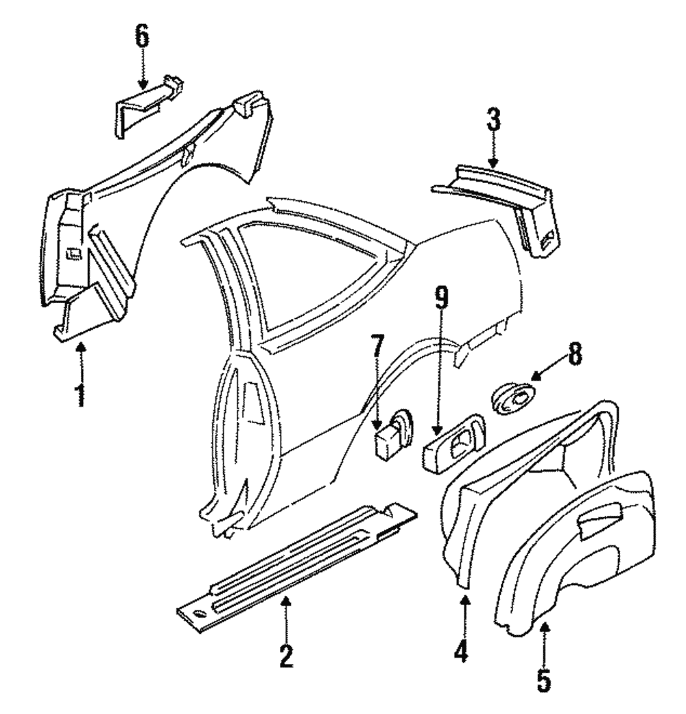 Panel-Quarter Inner Upper - GM (20636074)