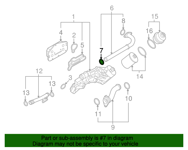 20082018 GM Engine Oil Cooler Outlet Pipe Seal 25194222 GM Parts Center