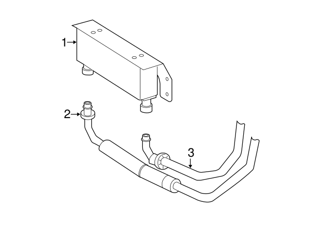 BMW Engine Oil Cooler Line - Outlet 17227560980 - URO PARTS