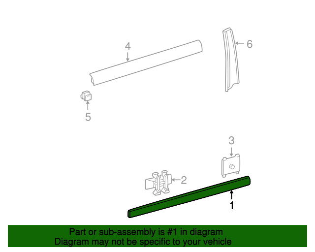 20369030829999 Body Side Molding 20022005 MercedesBenz