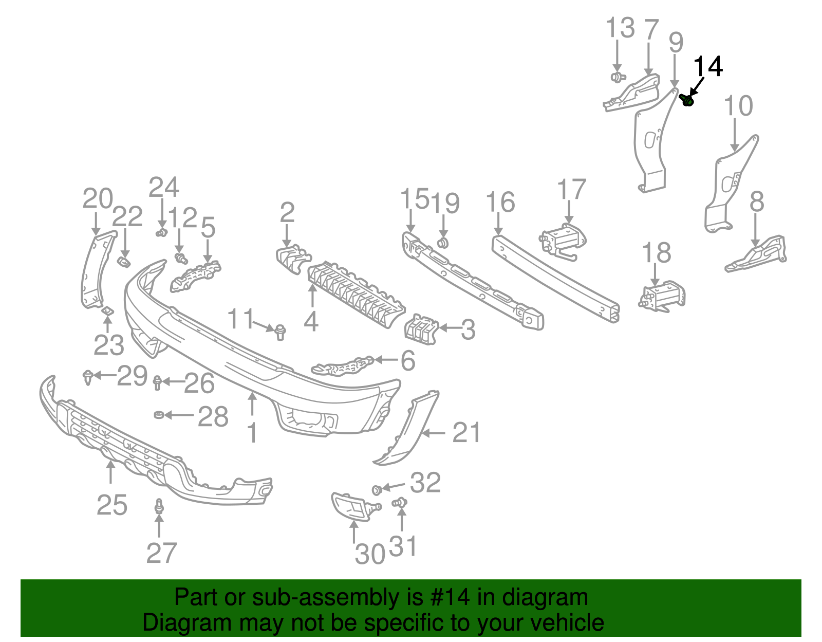 Air Guide Clip - Toyota (90467-09195)