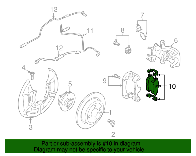 34216794059 Brake Pads Rear 20102015 Mini Braman BMW & MINI Parts