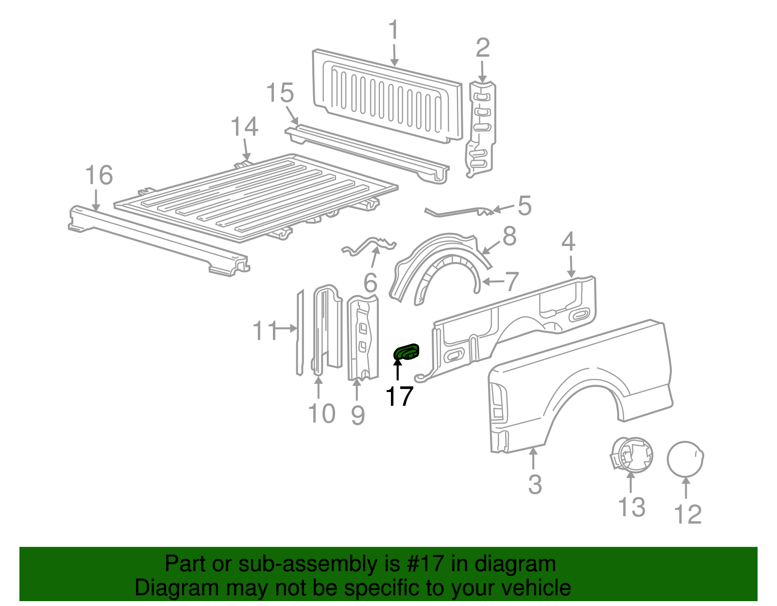 Tie Down Hook - Ford (YL3Z-9900064-AAA)