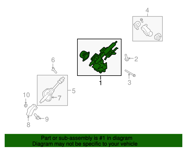 CL8Z3C529D 20082012 Ford Escape Mariner Steering Column Assembly