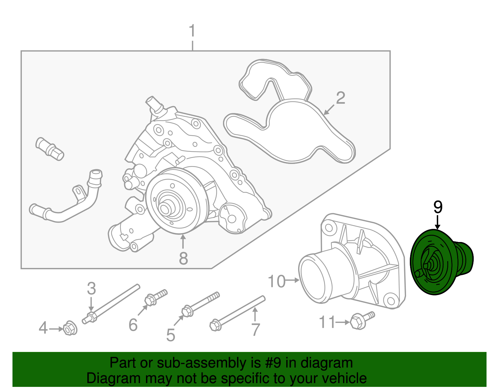 Gates Engine Coolant Thermostat - Compatible With 2011-2020 Ram 1500 5.7L HEMI V8 (180°F)