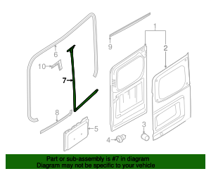 90830-1PA3A - Door Weather-Strip 2012-2021 Nissan | Nissan Parts ...
