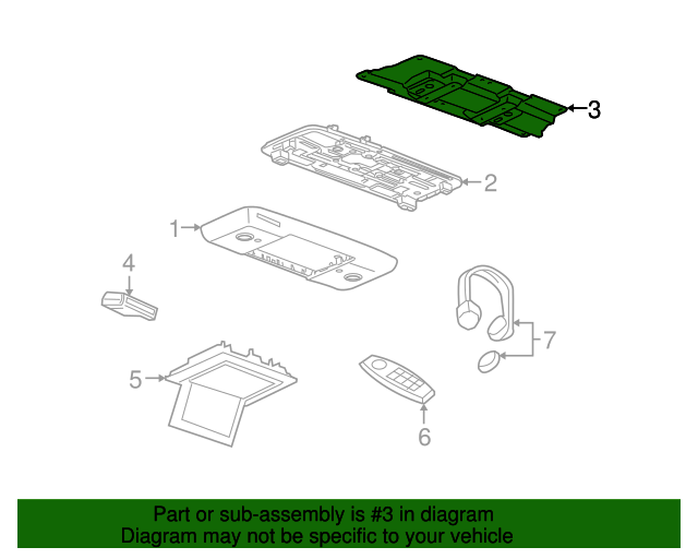 15786668 Rear Seat Entertainment System Video Display Mounting