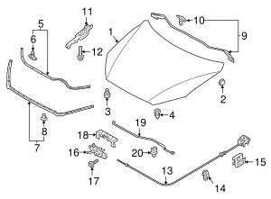 2006-2010 Mazda 5 Release Cable CC29-56-720 - View #5
