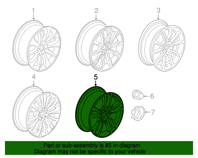 Genuine OEM Acura Wheel, Alloy Part 42700TZ3A91 Acura Parts For Less