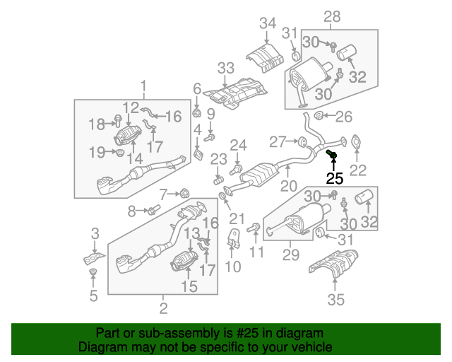 20052016 Subaru Exhaust Bolt 010510307 Subaru Parts Store