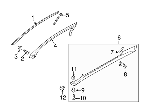 Genuine Hyundai 82860-2M000 Drip Rail Molding Assembly