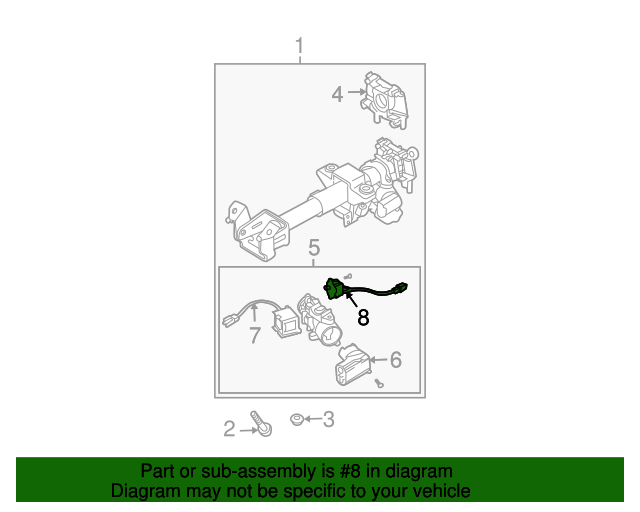 20042008 Chevrolet Ignition Key Alarm Switch 96238727 GM